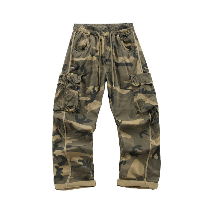 Herren Cargohose mit elastischem Bund, Tunnelzug und Mehrfach‑Taschen Echo Archiv