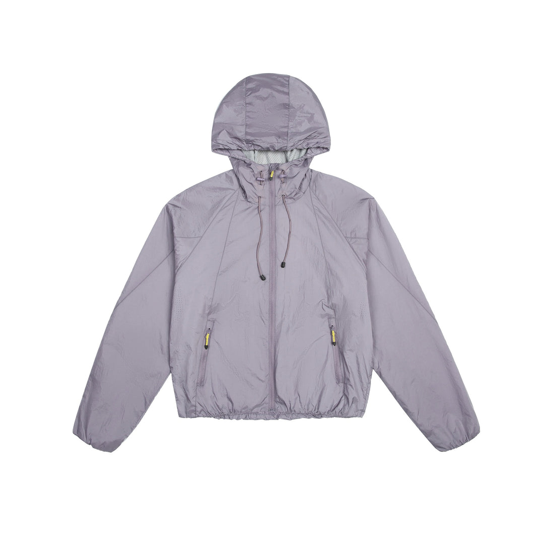 Unisex Leichter Windbreaker mit verstellbarer Kapuze, packbarer Nylonjacke Echoarchiv