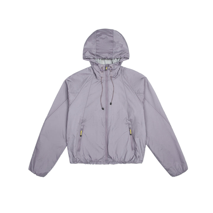 Unisex Leichter Windbreaker mit verstellbarer Kapuze, packbarer Nylonjacke Echoarchiv