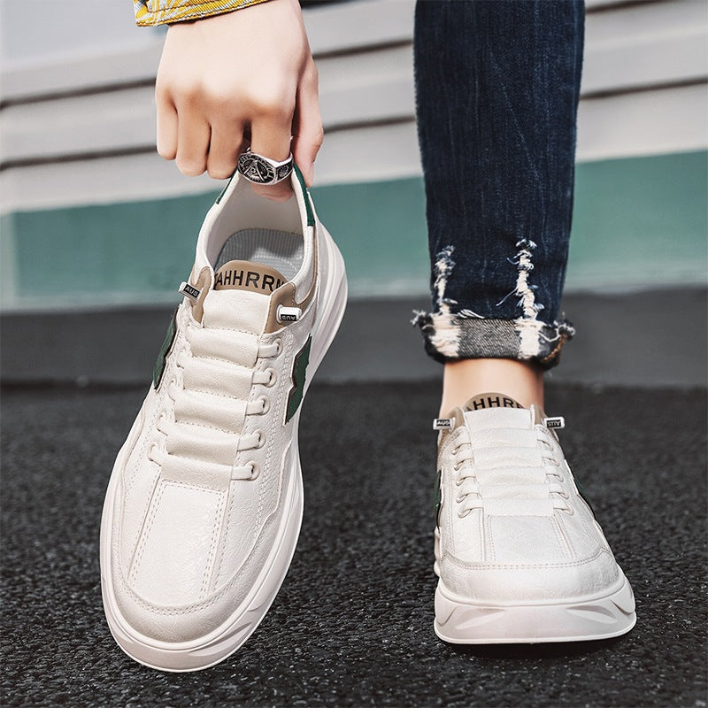 Herren Voluminöse Casual-Sneaker mit strukturiertem Kunstleder, kontrastierten Overlays und gedämpfter Plateau-Sohle – Norré