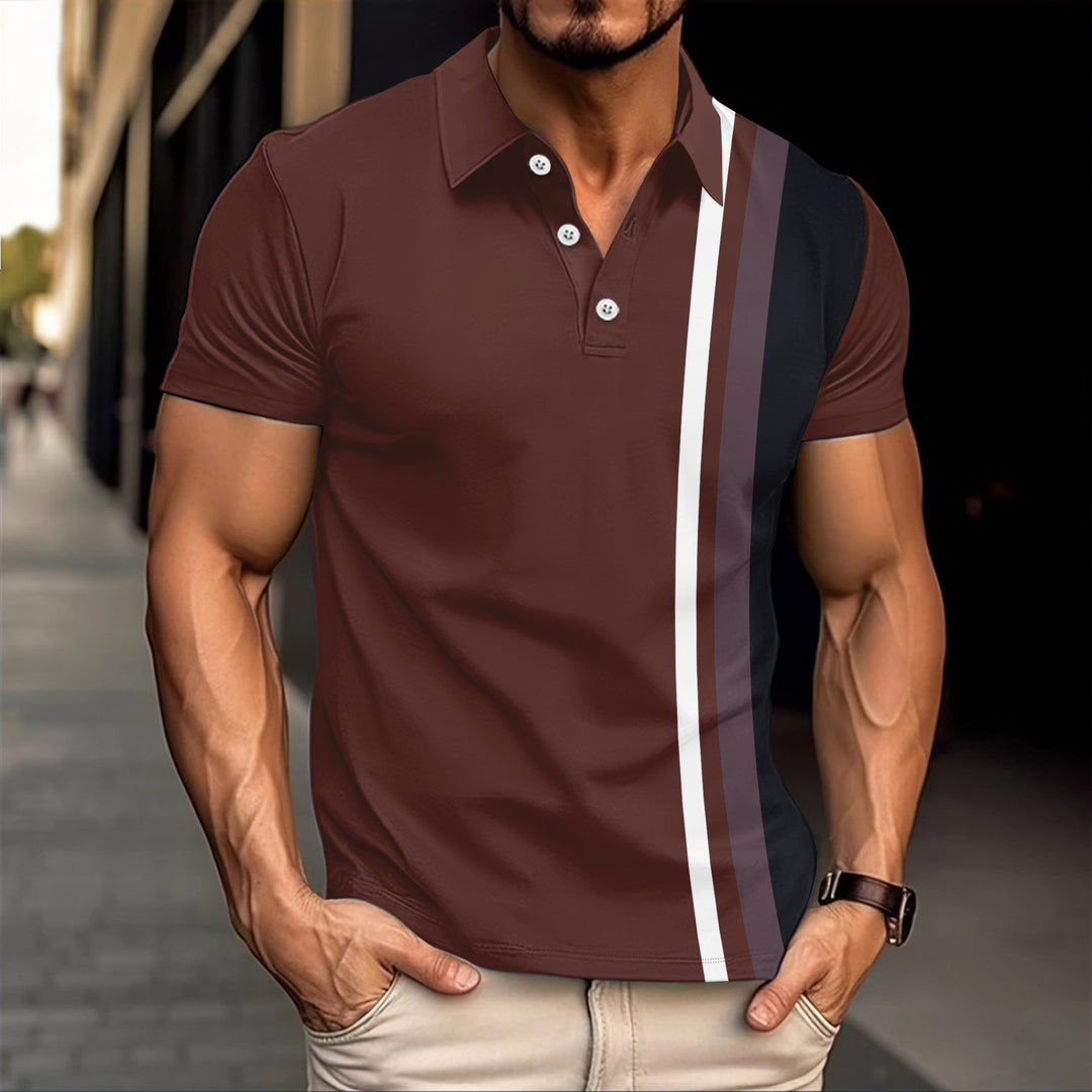 Herren Polohemd mit modischem Kragen und eleganten Akzenten Echoarchiv