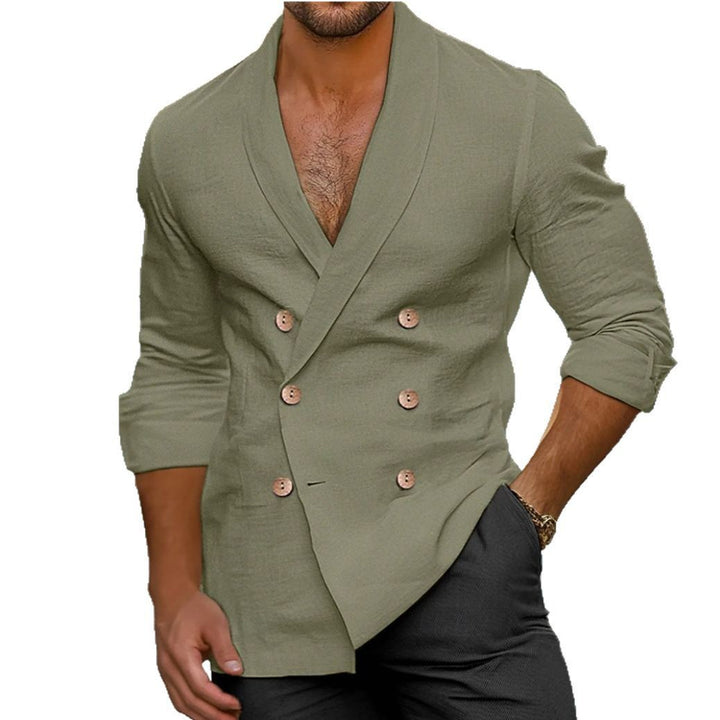 Herren stilvolle und elegante Leinenjacke Echoarchiv