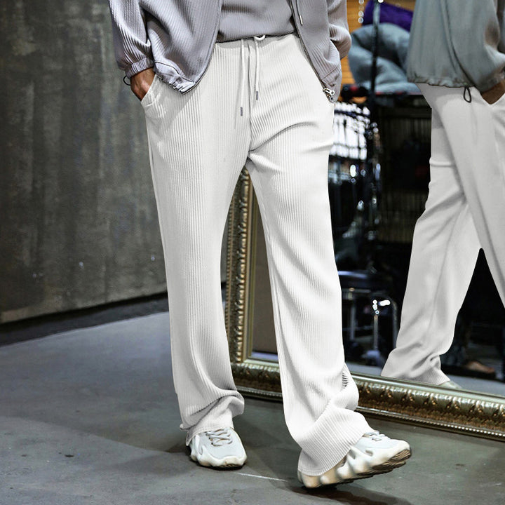 Herren nan locker geschnittene Plissee-Hose mit Tunnelzug und weitem Bein Echo Archiv