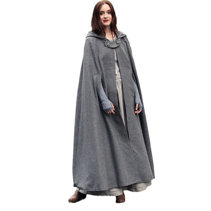 Damen elegante Kapuzenumhang mit verstellbarem Verschluss – Montévia