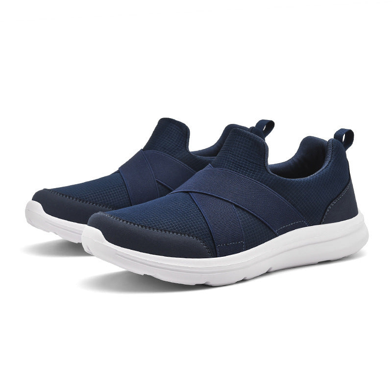 Damen nan elastischer Slip-On Komfort-Sneaker mit atmungsaktivem Strickoberteil, gekreuzten Stretchriemen und dämpfender EVA-Sohle Echo Archiv