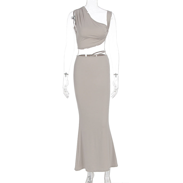 Damen Elegantes Wickelkleid mit asymmetrischem Schnitt und figurbetontem Design Echo Archiv