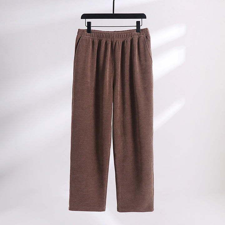 Damen Cordhose mit elastischem Bund weitem Bein und Eingrifftaschen Echoarchiv