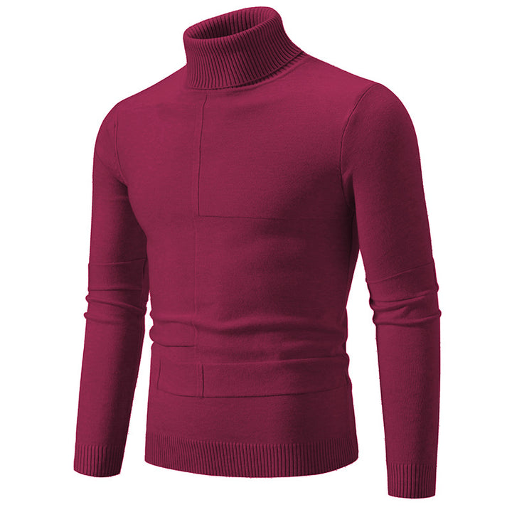 Herren Hochabschließender Strickpullover mit modischem Schnitt Echoarchiv