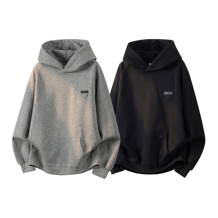 Unisex Oversize Kapuzenpullover mit handschriftlichem Grafik-Print, Kängurutasche & geripptem Saum Echoarchiv