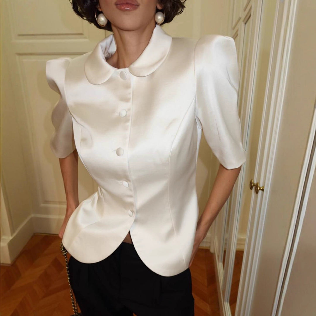 Damen Blazer mit Puffärmeln und klassischem Kragen Echo Archiv