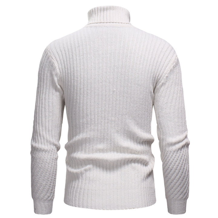 Herren Hochwertiger Rollkragenpullover im strukturierten Design Echoarchiv
