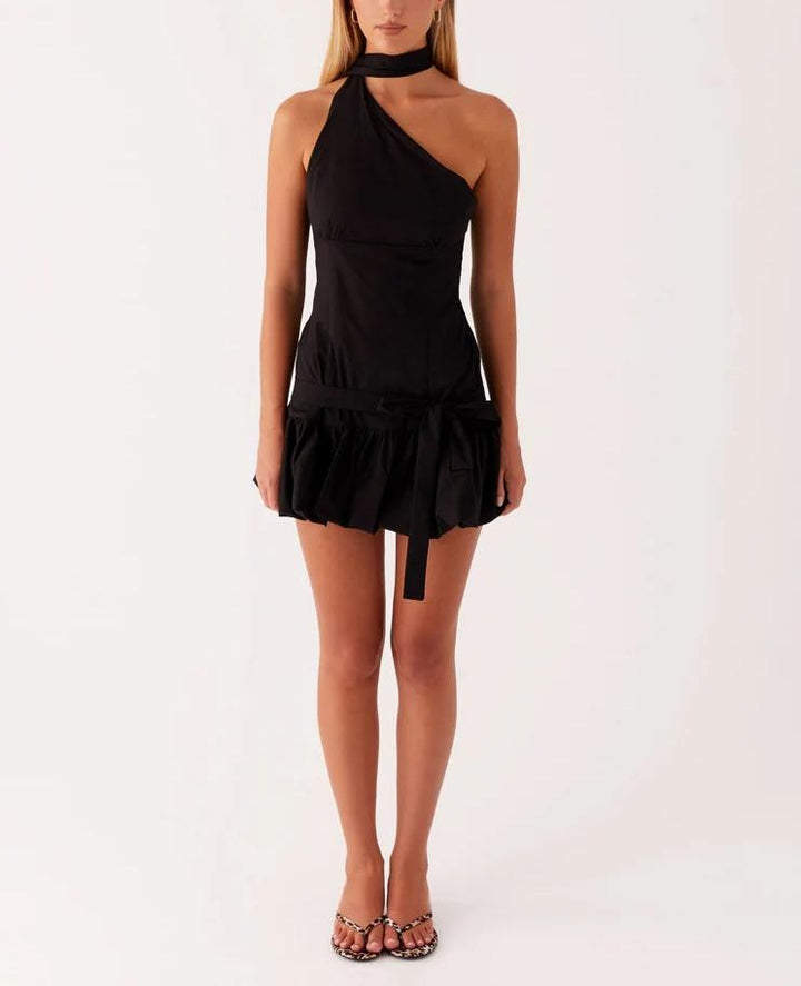 Damen Minikleid mit asymmetrischem Schnitt und polka-dot Design Echo Archiv