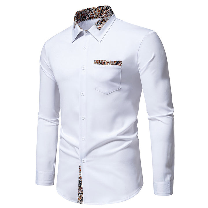 Herren Langarmhemd mit eleganten Paisley-Mustern Echoarchiv