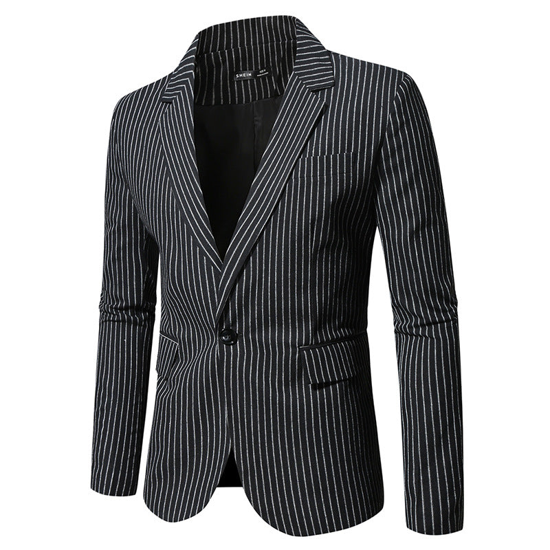 Herren elegante Anzugjacke im modernen Streifenmuster Echoarchiv