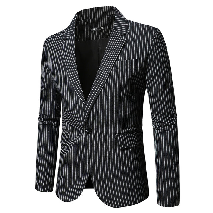 Herren elegante Anzugjacke im modernen Streifenmuster Echoarchiv