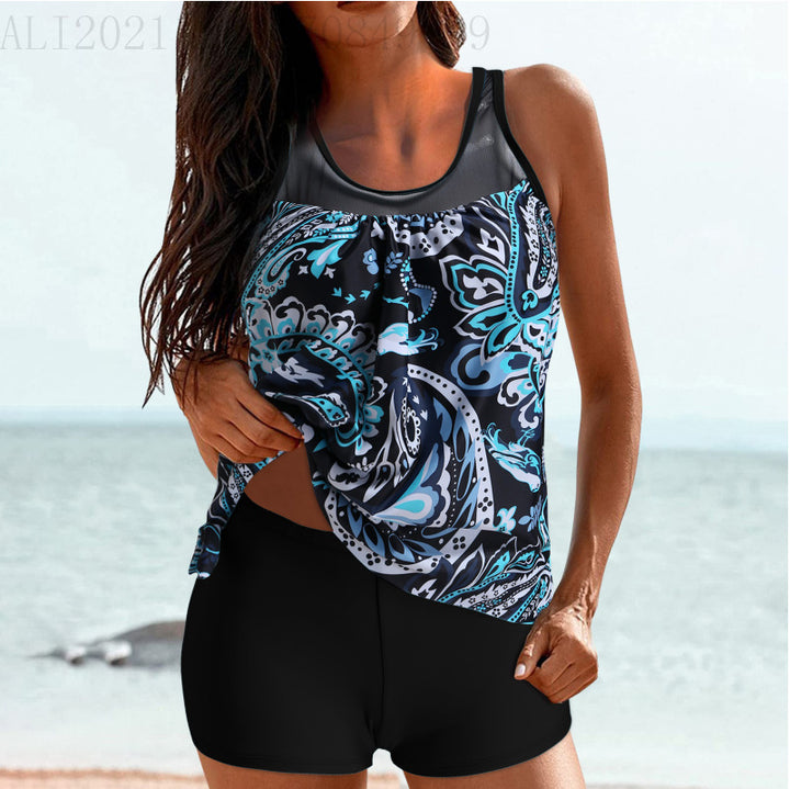 Damen Sportliches Strandoutfit mit modischer Raffung Echo Archiv
