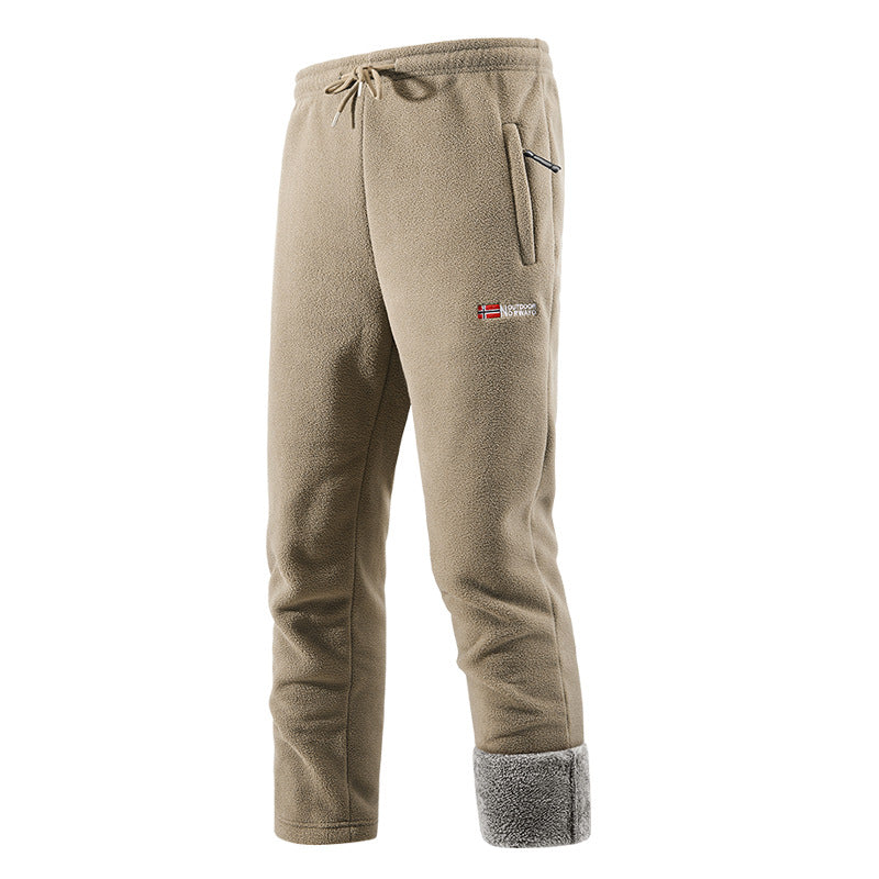 Herren Thermo‑Fleecehose mit hochfloriger Sherpa‑Innenfütterung und Reißverschlusstaschen – Sorevano