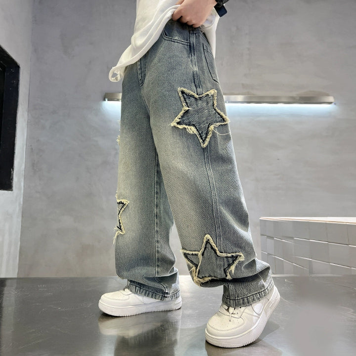 Unisex Baggy-Jeans mit Sternenapplikation Echo Archiv
