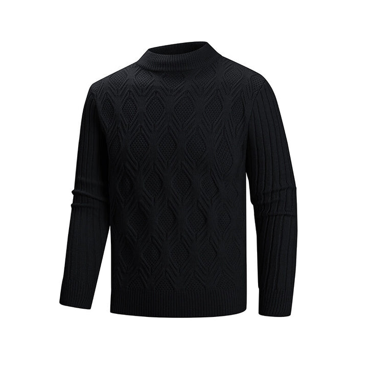 Herren Rollkragenpullover mit strukturierter Strickoberfläche Echoarchiv