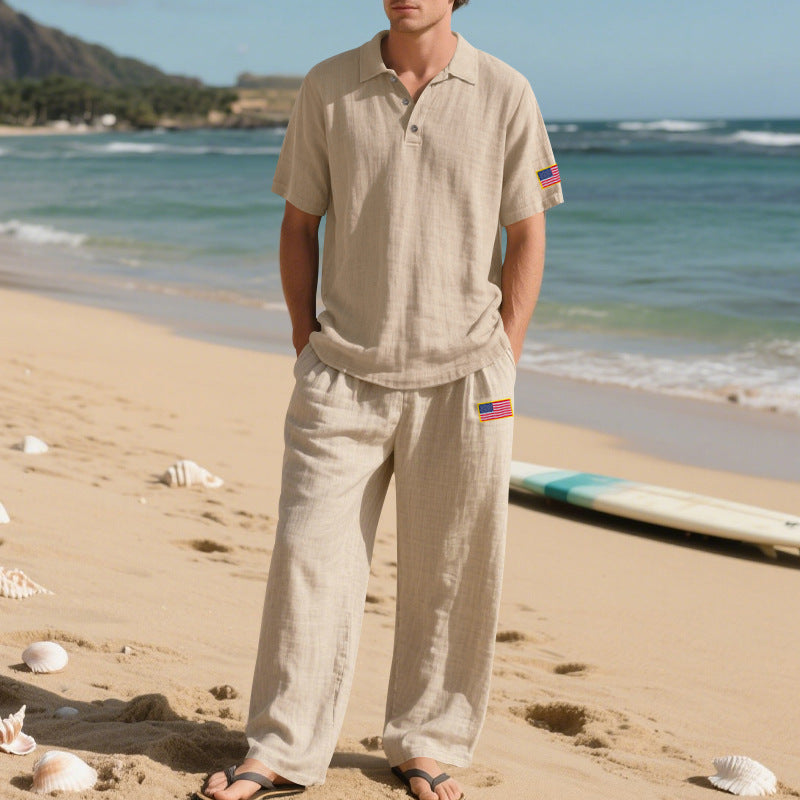 Herren lässiges Strand-Outfit aus leichtem und atmungsaktivem Stoff Echoarchiv