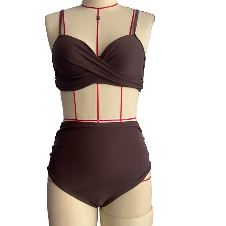 Damen High-Waist Bikini mit Leo-Muster Echo Archiv