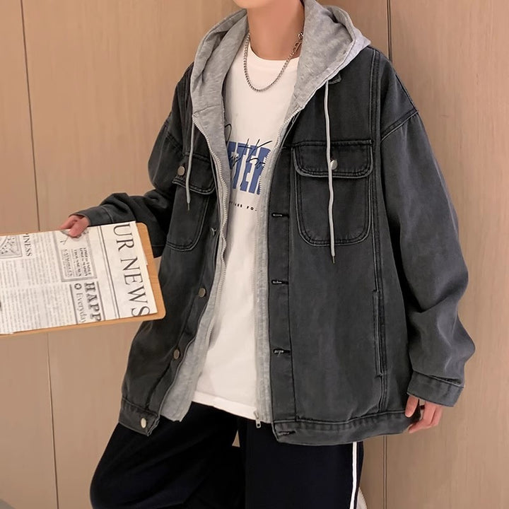 Herren Lässige Denimjacke im Oversized-Stil Echoarchiv