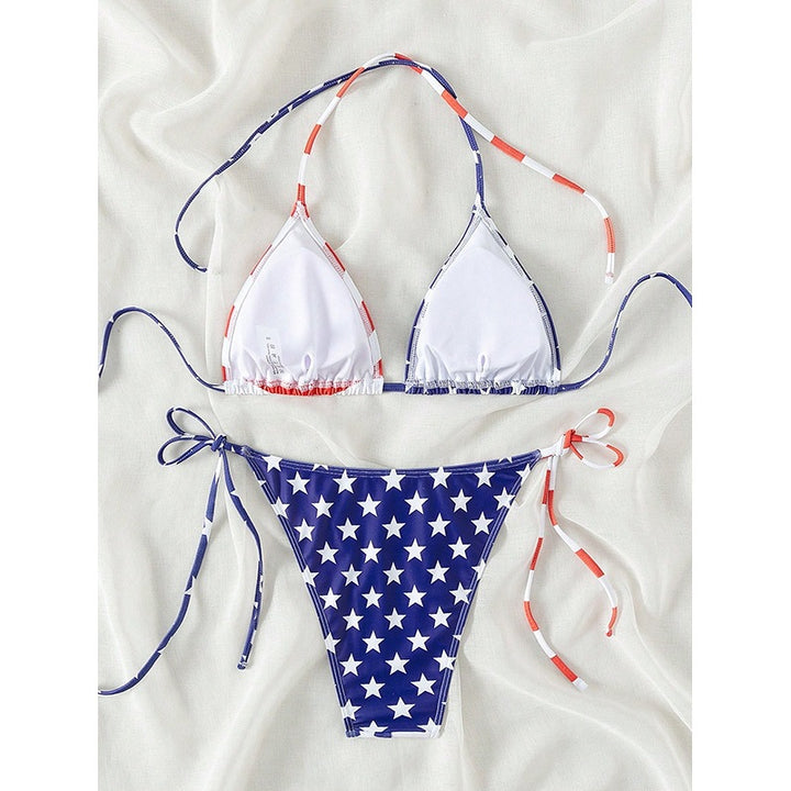 Damen Triangel-Bikini mit patriotischem Design Echo Archiv