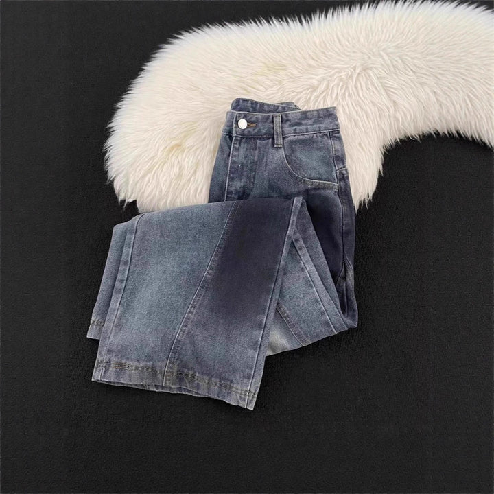 Damen Weitbeinige Destroyed Jeans Echoarchiv