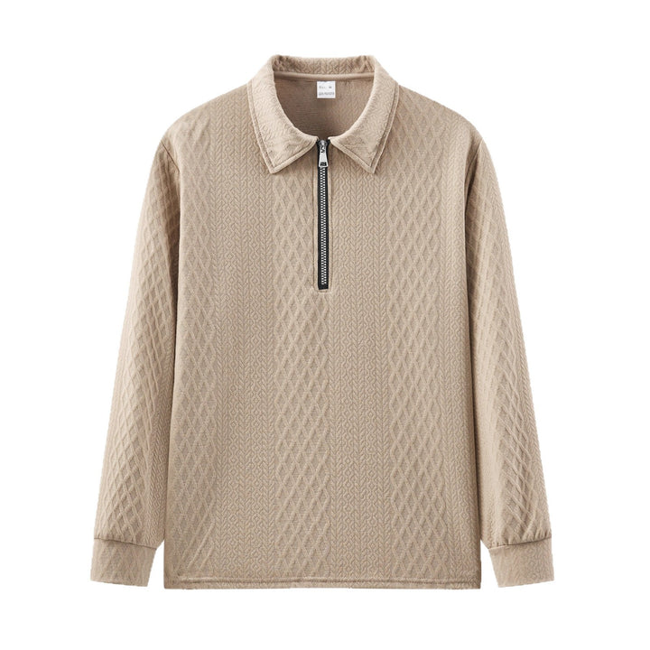 Herren Sweatshirt mit modischem Stehkragen und strukturiertem Design Echoarchiv
