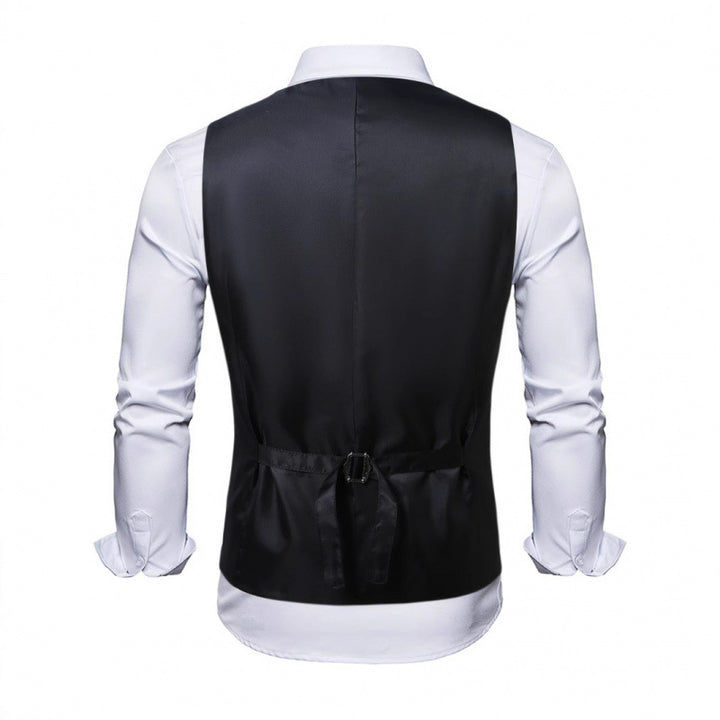 Herren elegante Smoking-Weste mit luxuriösem floralen Muster Echoarchiv