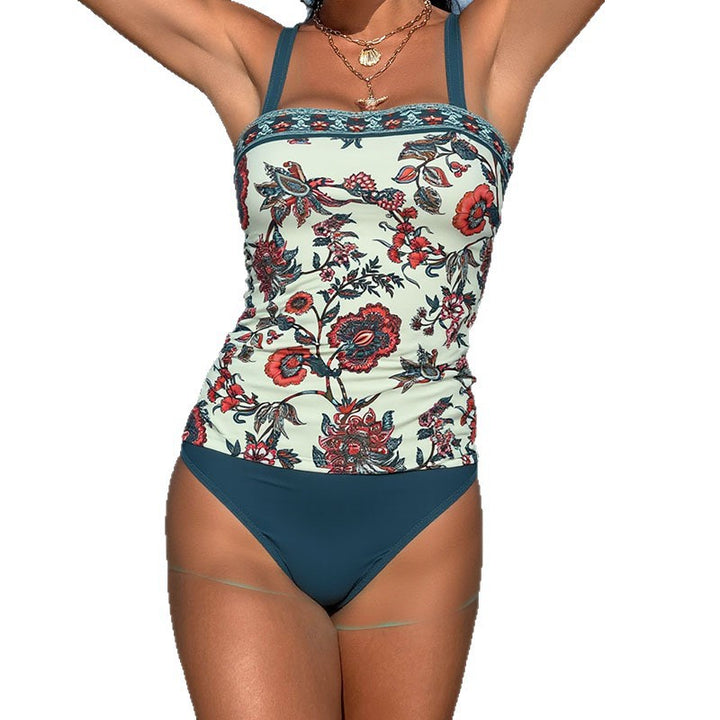 Damen Tankini-Set mit floralem Design und verstellbaren Trägern Echo Archiv