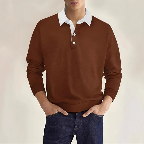 Herren Poloshirt mit modernem Kragen und strukturierter Oberfläche Echoarchiv