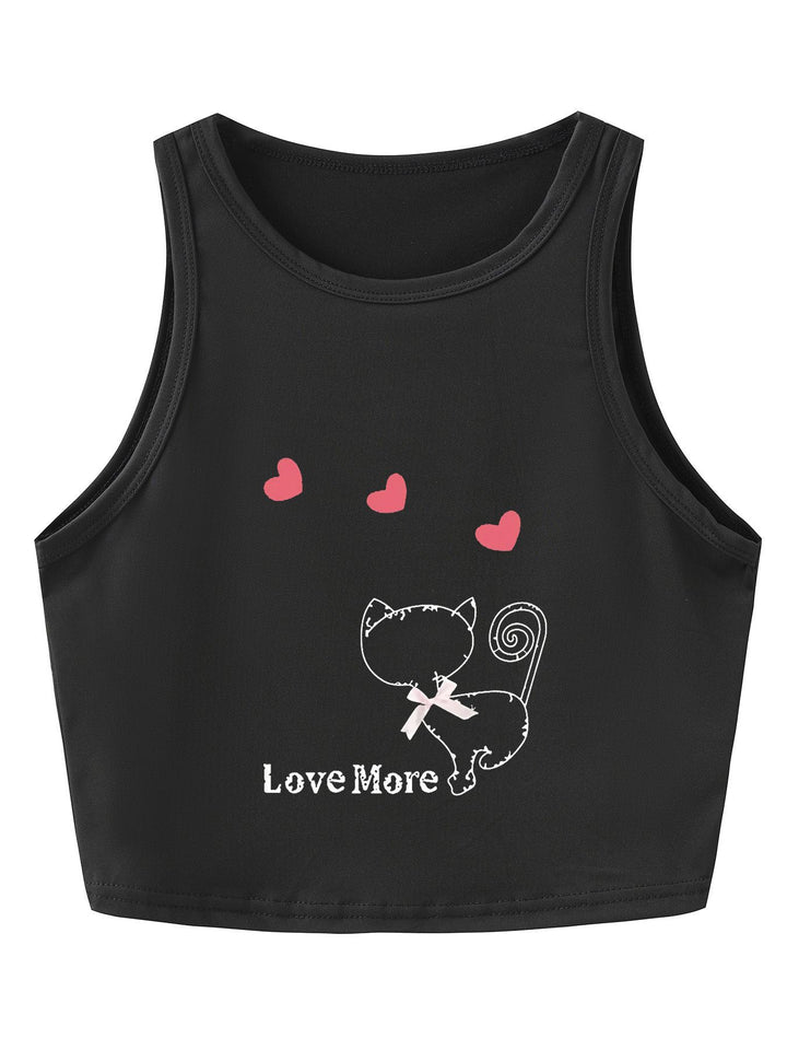 Damen Crop-Top mit auffälligem Schriftzug und körpernahem Schnitt Echo Archiv