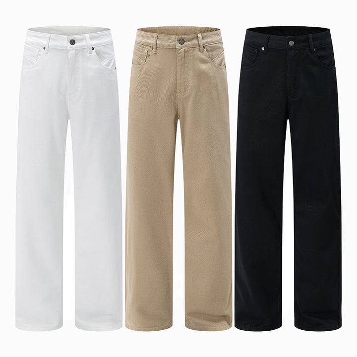 Herren Weitgeschnittene Chinohose aus Baumwoll-Twill mit tiefem Schritt Echo Archiv