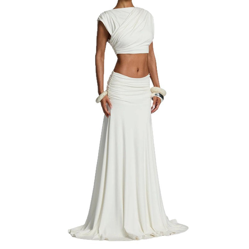 Damen elegantes Wickelkleid mit Rüschendetails Echo Archiv
