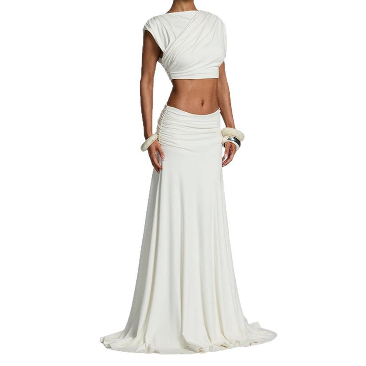 Damen elegantes Wickelkleid mit Rüschendetails Echo Archiv