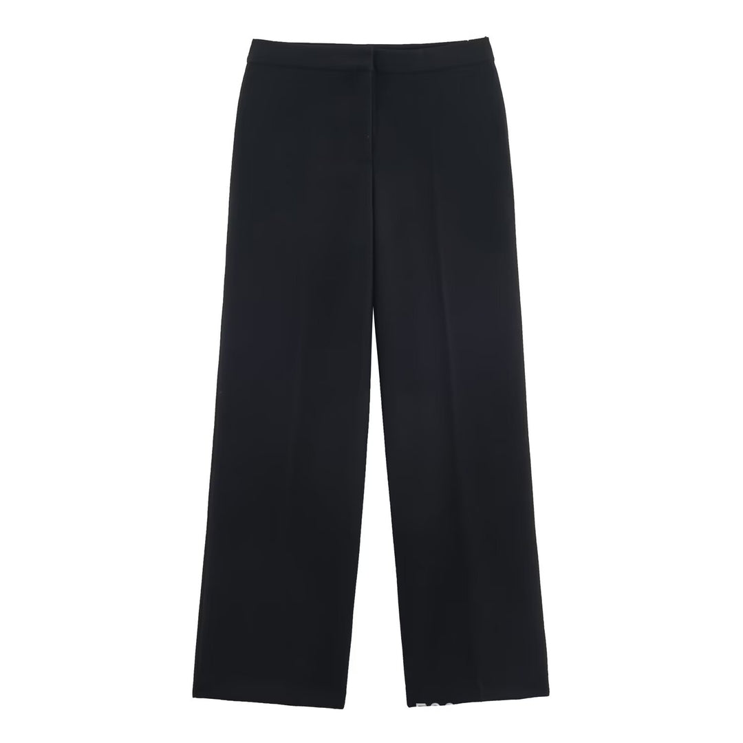 Damen Hochtaillierte Palazzo-Hose mit weitem Bein und glattem Bund Echo Archiv