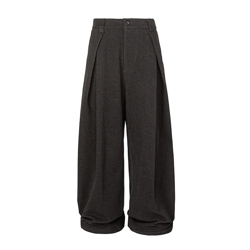 Damen Weite Palazzo-Hose mit hoher Taille, Kellerfalten und umgeschlagenem Saum Echo Archiv