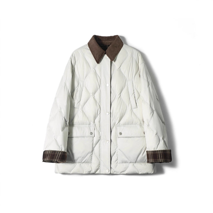 Damen Steppjacke mit karierten Akzenten Echoarchiv