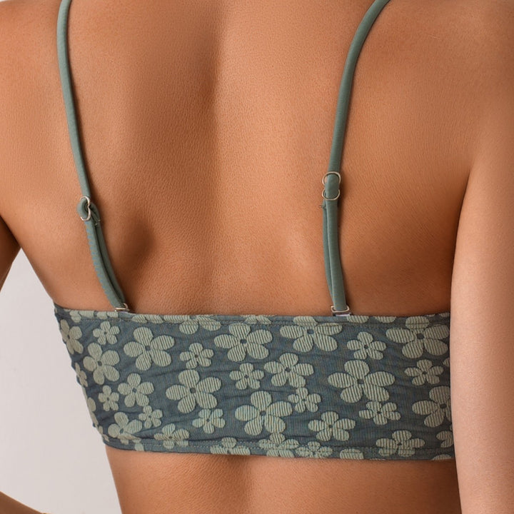 Damen Bandeau-Bikini-Set mit floralen Details Echo Archiv