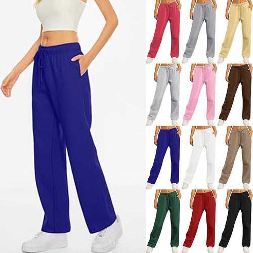 Damen nan hochwertige Relax-Hose mit hoher Taille, geradem Bein und integrierten Eingrifftaschen Echo Archiv