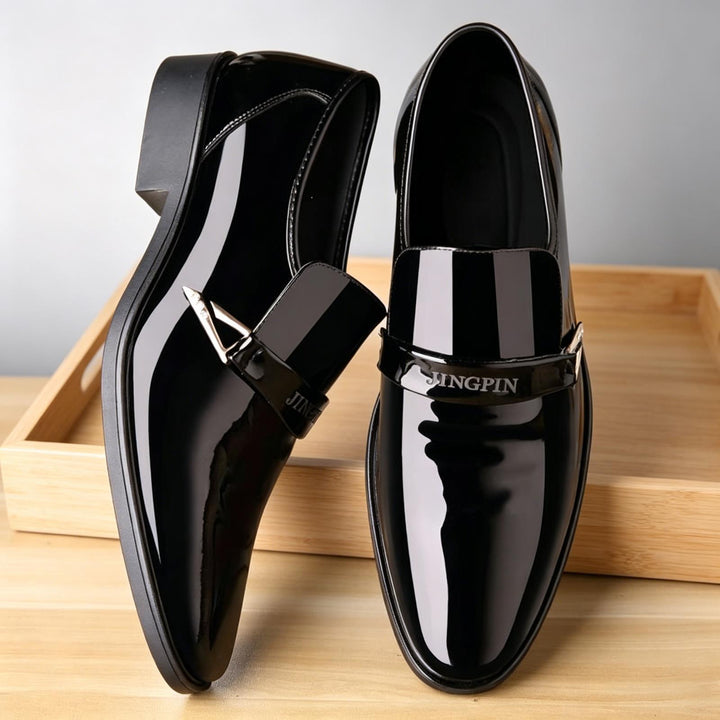 Herren Elegante Schnürschuhe mit Hochglanz Echoarchiv