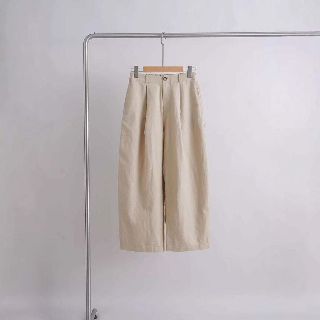 Damen Bequeme und lässige weit geschnittene Stoffhose Echoarchiv