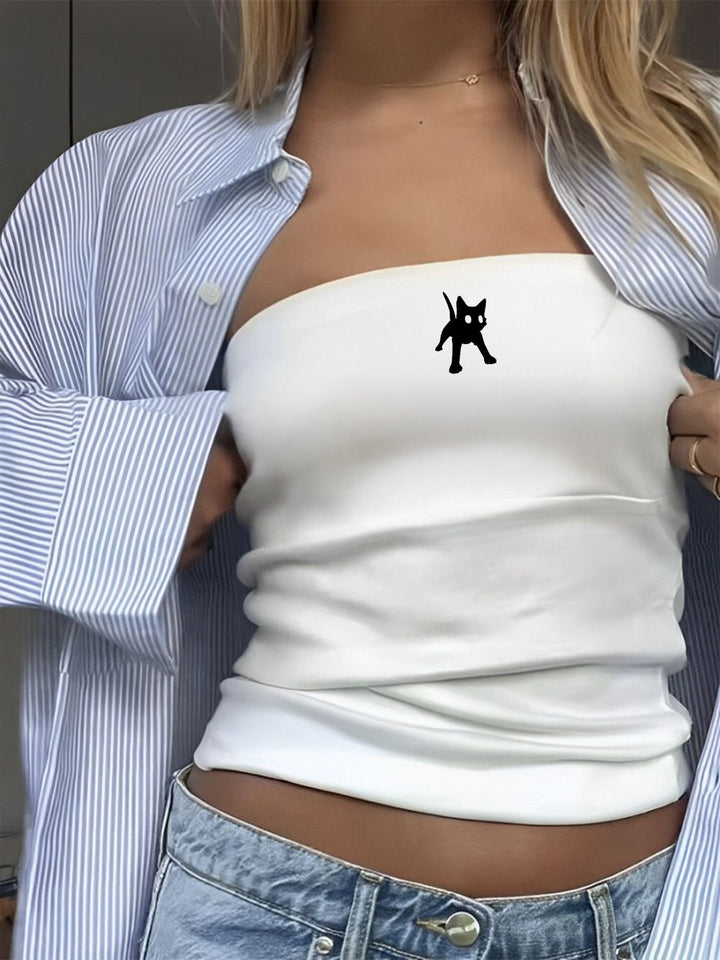 Damen Bandeau-Oberteil mit sportlichem Frankreich-Design Echo Archiv