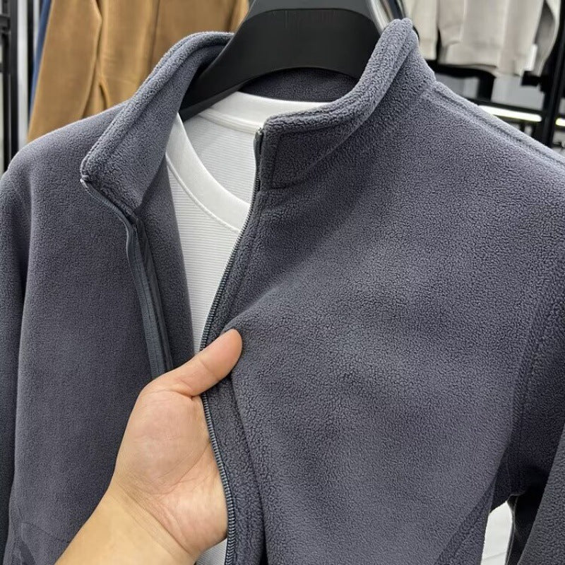Herren Fleecejacke mit Stehkragen und Reißverschluss Echo Archiv