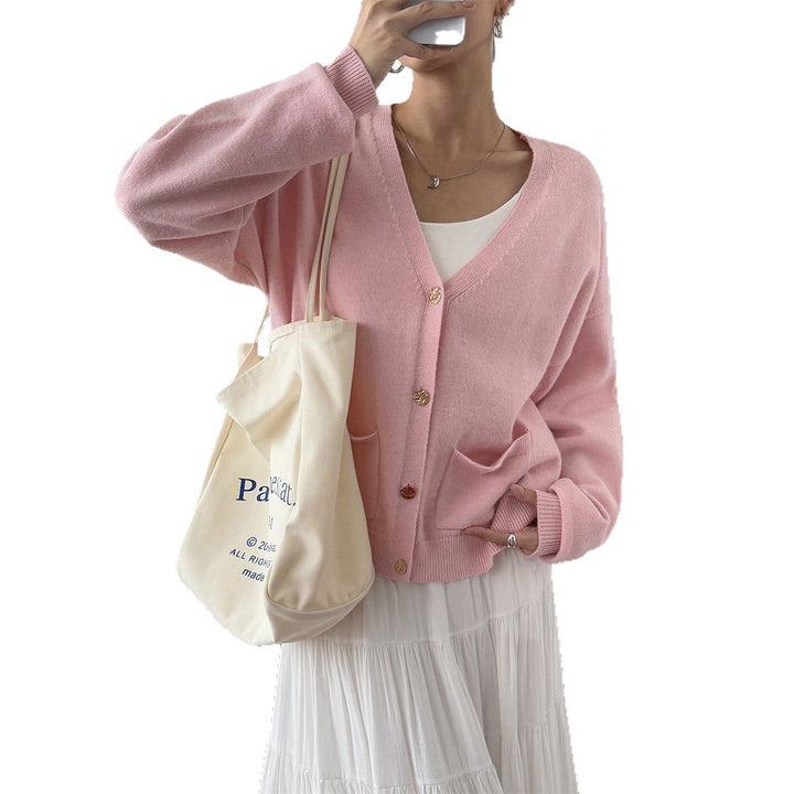 Damen nan kuschelige Oversize-Strickjacke mit aufgesetzten Taschen, weitem Arm und feinem Kaschmir-Mix Echo Archiv
