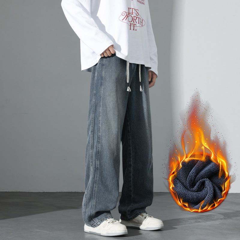 Herren Weite Vintage-Denim-Freizeithose mit Tunnelzug und relaxed Fit Echo Archiv