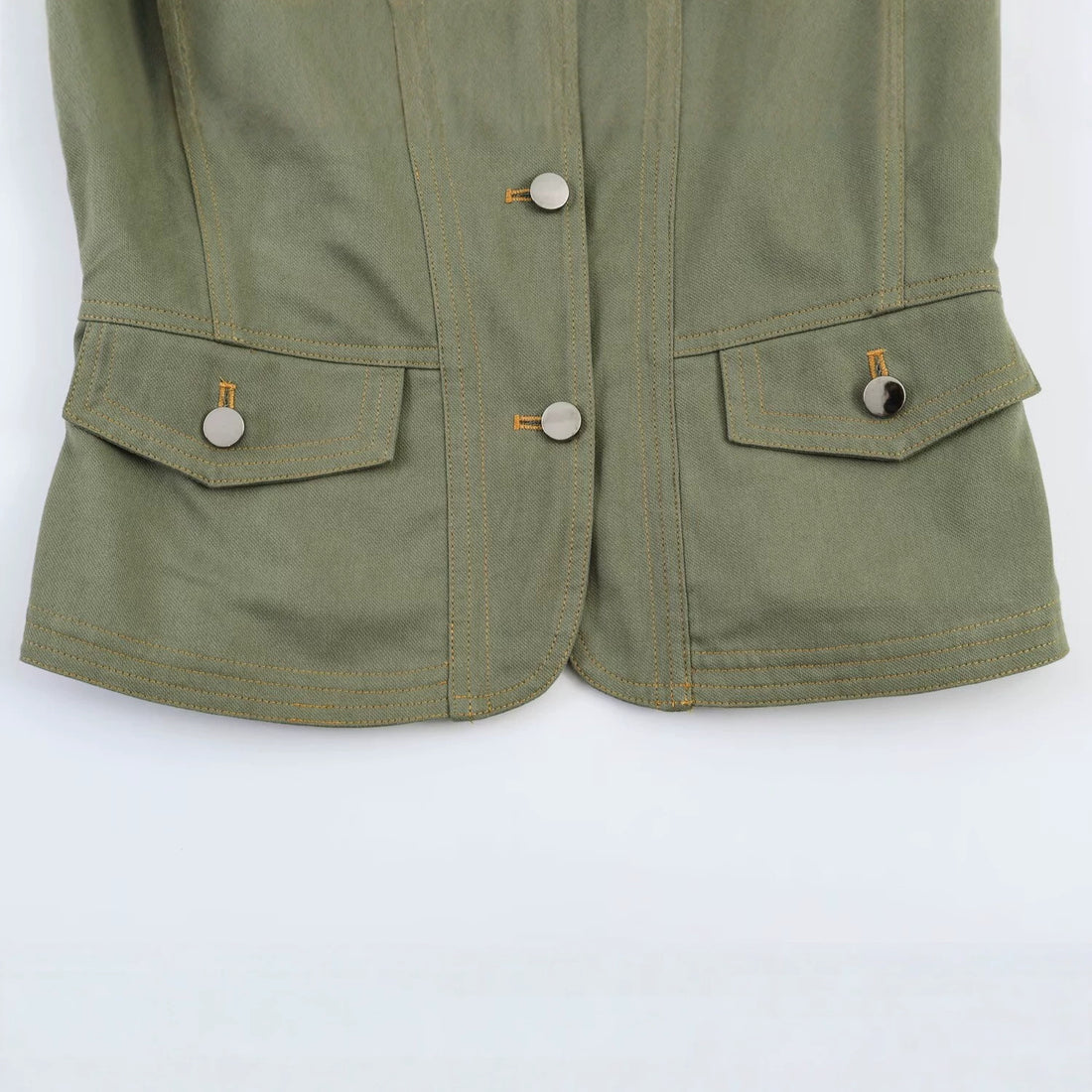 Damen Utility-Fieldjacke mit Stehkragen, Schulterpatten und Pattentaschen Echo Archiv