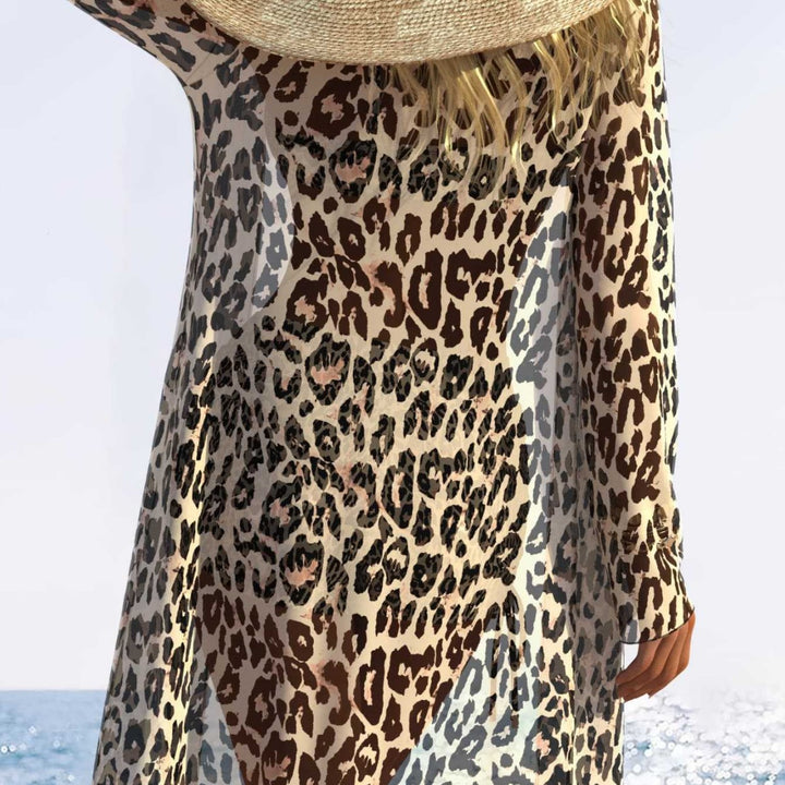 Damen Badeanzug-Set mit floralem Muster und sommerlicher Strandüberwurf Echo Archiv
