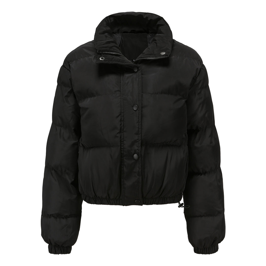 Damen nan kurze gesteppte Winterjacke mit Stehkragen und Kordelzug Echo Archiv